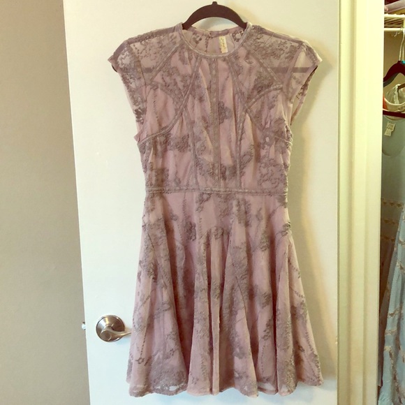 Free People Dresses & Skirts - Free People Laurel Lace Dress in Dusty Lilac